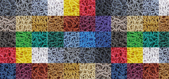 tapetes de fibra de vinil personalizados em 22 cores
